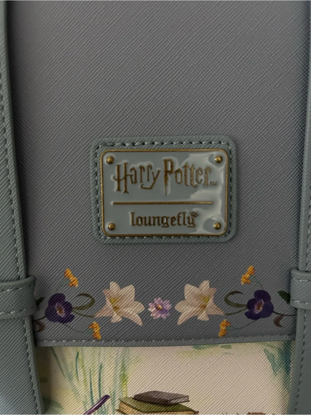 Loungefly Harry Potter Blue Floral Spellbook Backpack